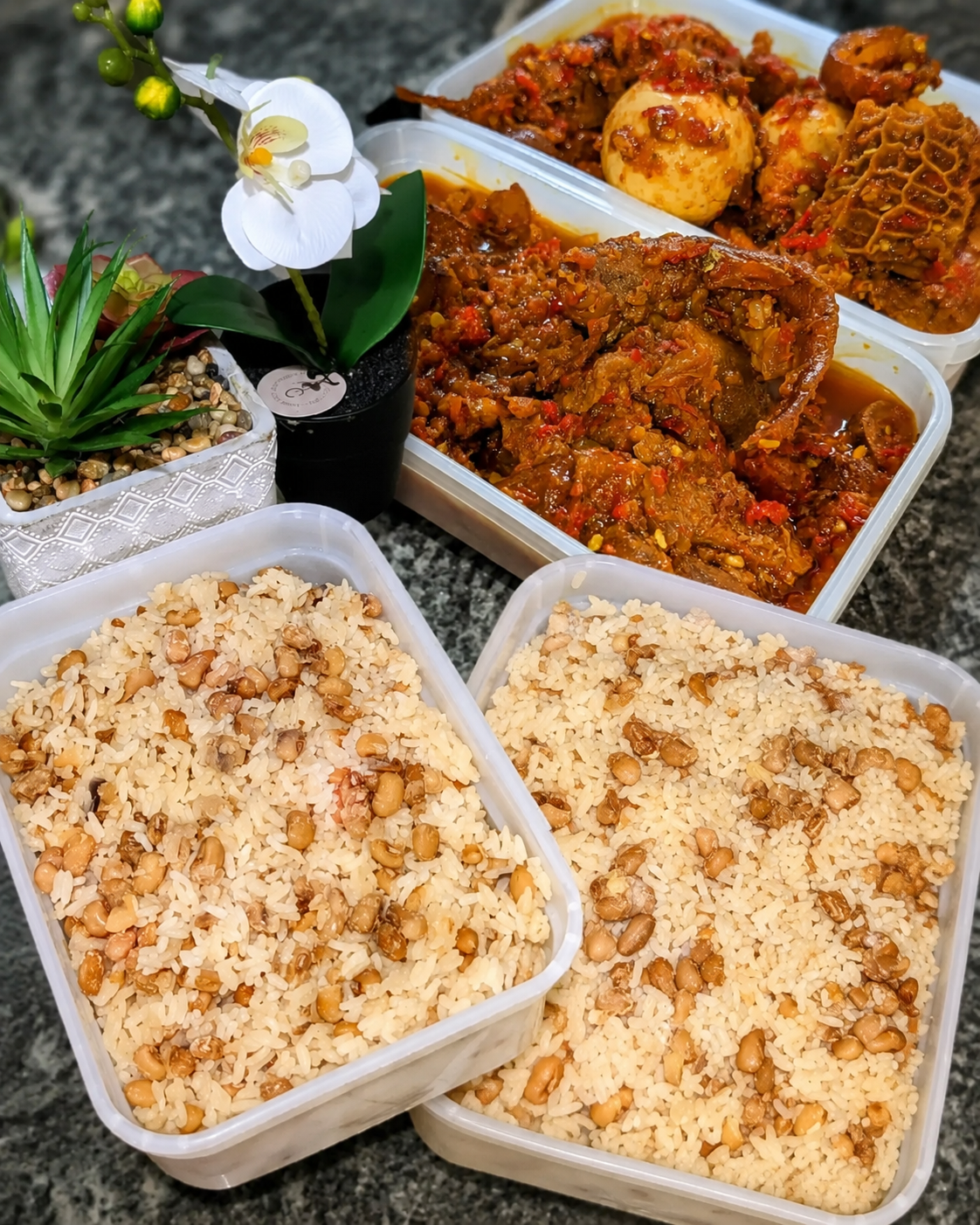 Rice & Beans with Sauce