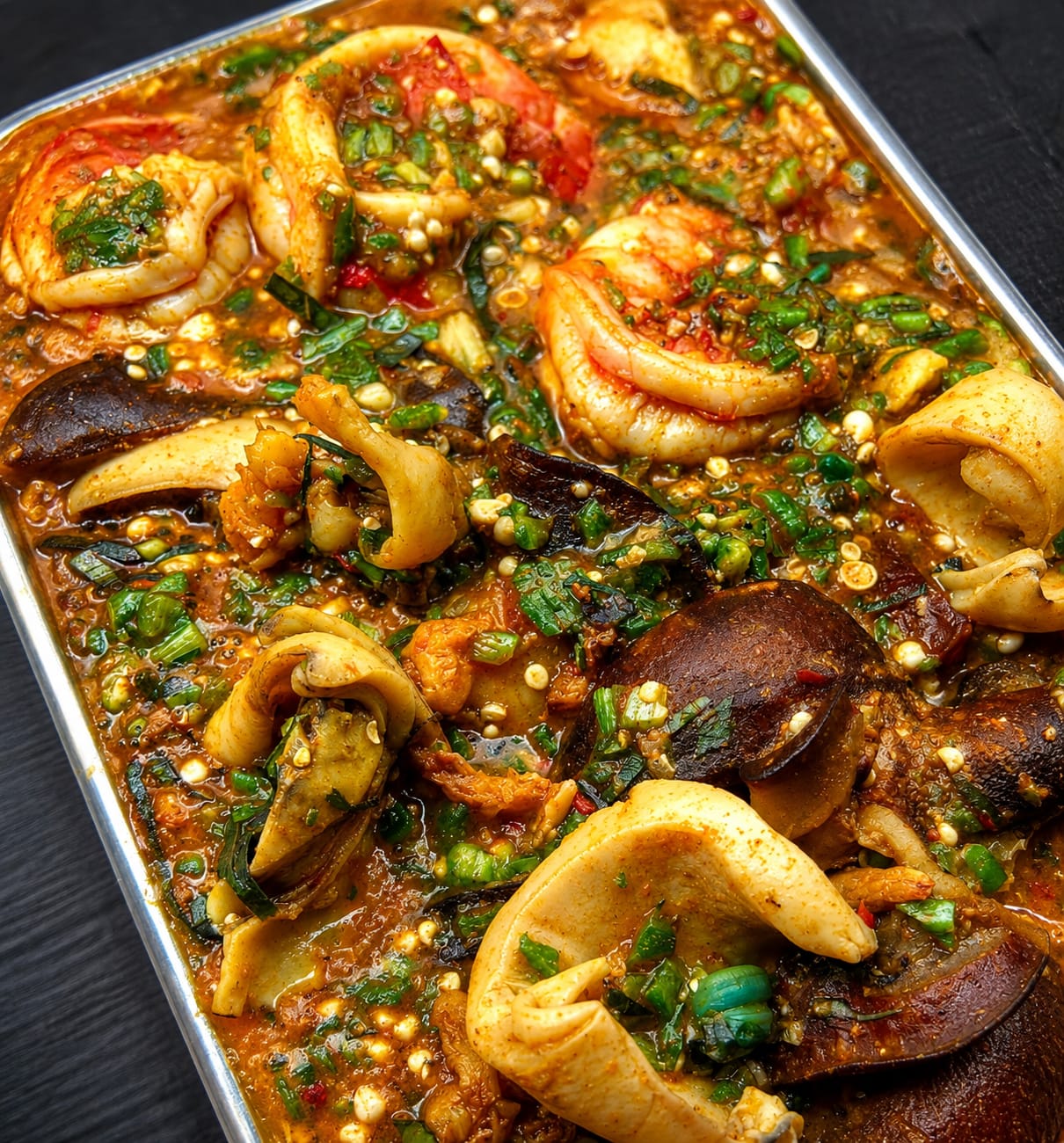 Seafood Okra with Snail