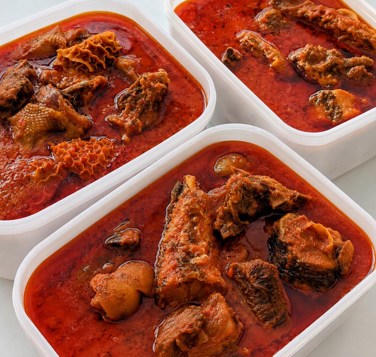 Combination Stew (Chicken, Beef & Hake)